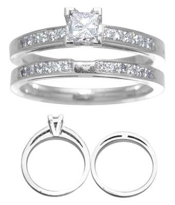 14 White Gold Diamond Wedding Set 1/2 Carat Reg $1379