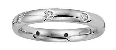 Benchmark - 14 K White Gold Diamond Eternity Comfort Band Reg $689