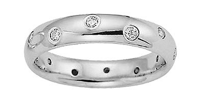 Benchmark - 4mm 14K White Gold Eternity Comfort Diamond Ring Reg $1,149