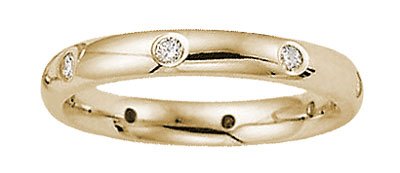 Benchmark - 3mm 14 K Yellow Gold Diamond Eternity Comfort Band Reg $689