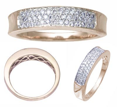 14 K Yellow Gold Diamond Band 1/3 Carat Total Reg. $689