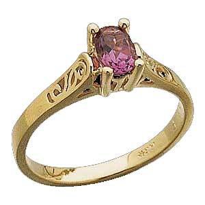 14 K Yellow Gold Pink Tourmaline Ring Reg $333