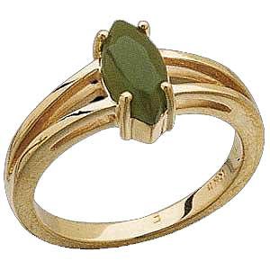 14K Designer Yellow Gold with Jade Cabochon Ring Reg. $276