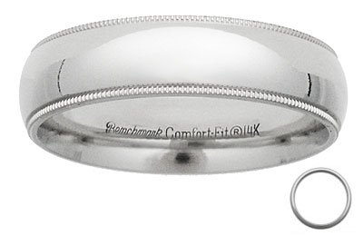 Benchmark - 6mm Comfort Fit 14 K White Gold Band Reg $321