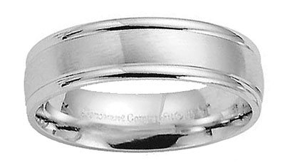 Benchmark - 6mm Comfort Fit 14 K White Gold Designer Band Reg $574