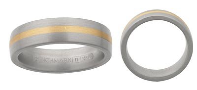 Benchmark - 6mm Two Tone Titanium Band Reg $402