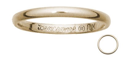 Benchmark - 2mm 14 K Yellow Gold Wedding Band Reg $160.99