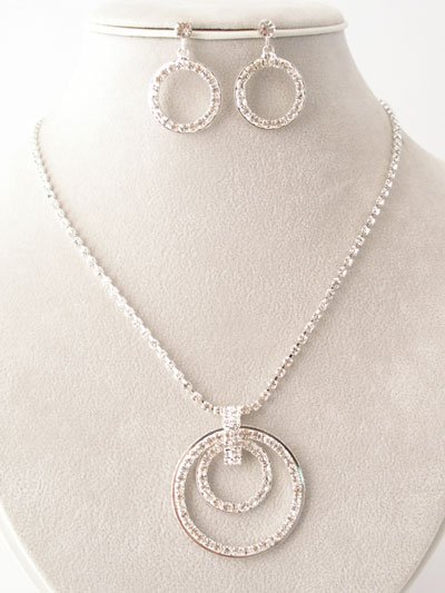 Circle of Life Necklace/Earring Set with CZ's Reg $38.99