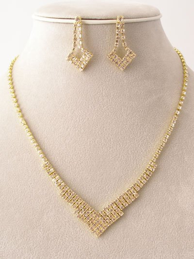 Designer Rhinestone Necklace/Earring Set Reg $49.99