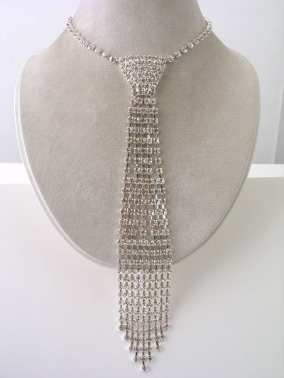 HK Design Rhinestone Necktie - Very popular Reg $73.99