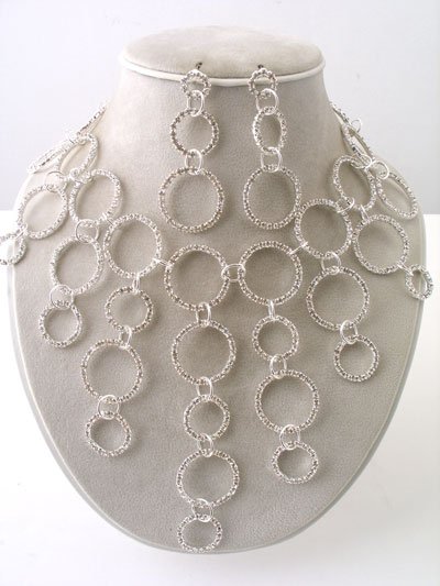 Cascading Rhinetone Circles Necklace/Earring Set Reg $119.99