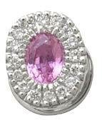Pink Sapphire and Diamond Earrings Reg $517