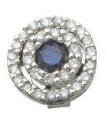 Diamond and Sapphire Circle Earrings Reg $553