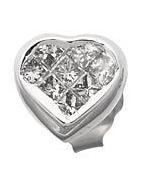 Diamond Heart Studs Reg $573