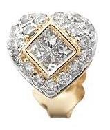 Diamond Heart Earrings Reg $793