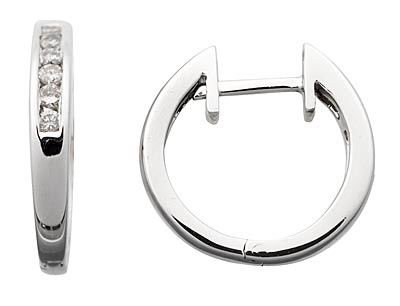 Genuine Diamond Hoop Earrings Reg $493