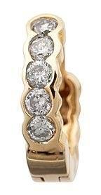 14k Yellow Gold GenuineDiamond Hoop Earrings Reg $552