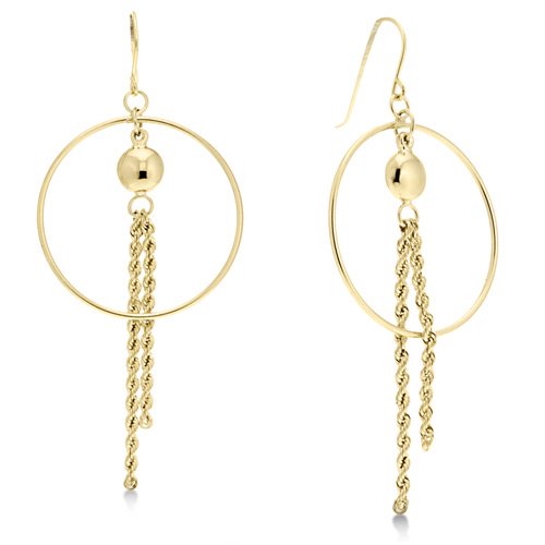 Dangle Yellow Gold Designer Earrings Reg $119