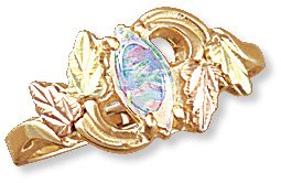 Black Hills Gold Ring with Genuine Opal Reg $269