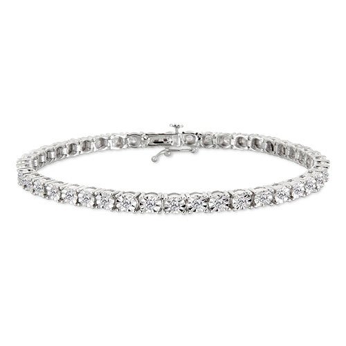 1 Carat Diamond White Gold Bracelet Reg $899