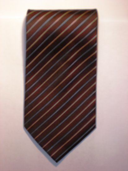 Maroone, Blue and Gold Striped Tie