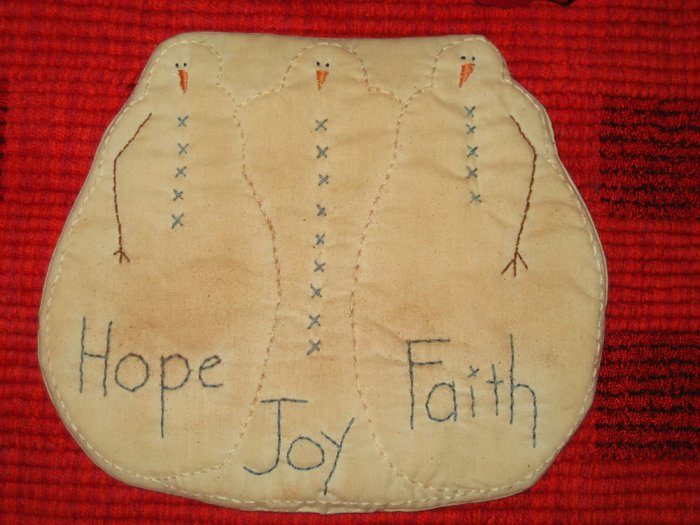 Snowman Hope Joy Faith Mat