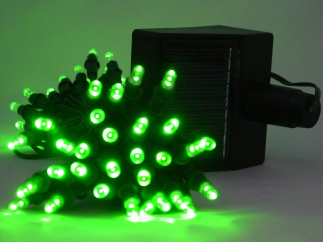 Christmas light---Solar Powered String Light 60 LED--- GREEN