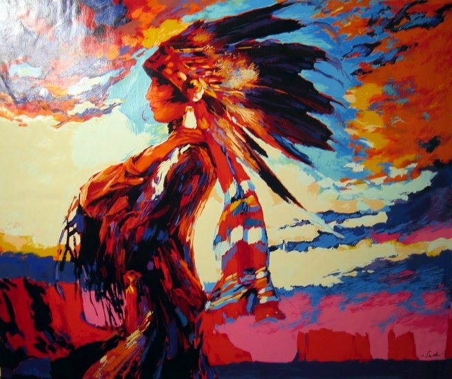 <strong>SHA'NAH</strong> by Nicola Simbari <br>(Serigraph - Acrylic on <strong>Canvas</strong>)