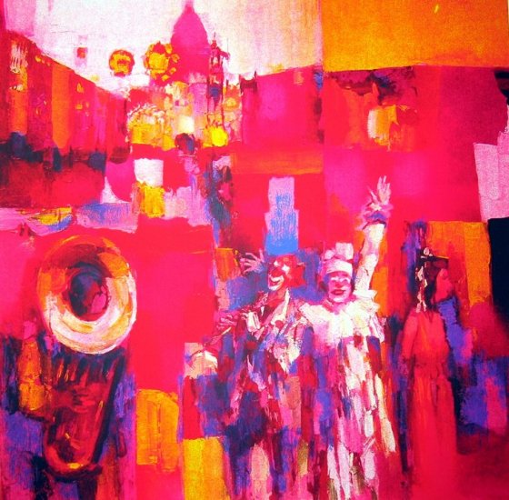 <strong>CLOWNS</strong> by Nicola Simbari <br>(Serigraph - Acrylic on Paper)