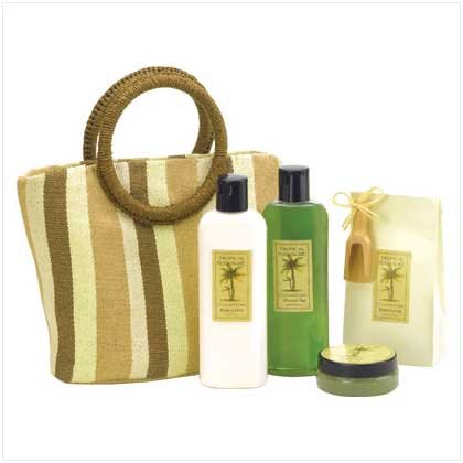 #38066 Coconut Lime Bath Set with Tote Bag
