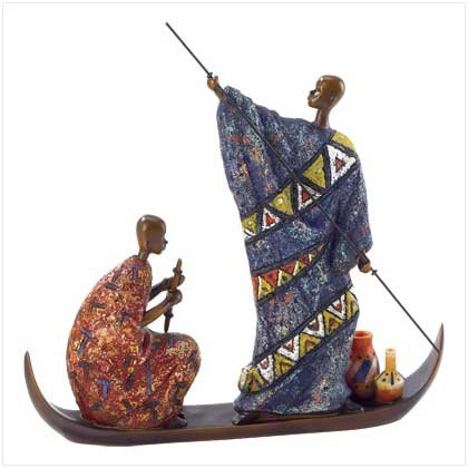 #38189 Masai On Boat Figurine