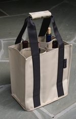 "Fine Whines" Party To Go Tote Brown/Tan