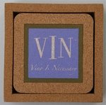 "Fine Whines" VINO IS NECESSARY Coasters