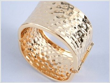 Gold Fold-Over Metal Bracelet
