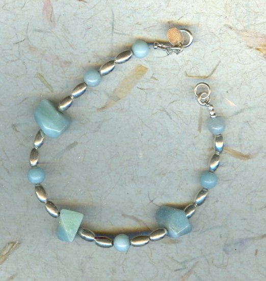 Amazonite & Sterling Silver Bracelet