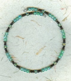 Aqua and Black Choker