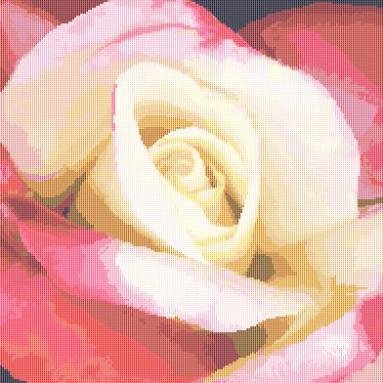 Single Rose Countd Cross Stitch Pattern