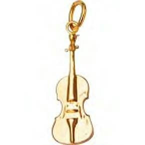 Jeffrey David 14k Gold Violin Pendant