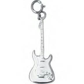 Jeffrey David Sterling Silver Electric Guitar Pendant