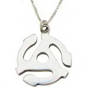 Jeffrey David Silver 45 Adapter Pendant Necklace