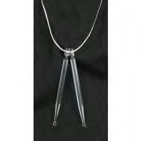 Schaaf Glass Drumsticks Pendant Necklace(18 Inches)