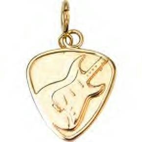 Jeffrey David 14k Gold Guitar Pick with Electric Guitar Pendant