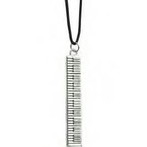 Jeffrey David Silver Piano Pendant 16 Chain