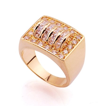 ZIRCON SOLID 24K GILD GORGEOUS RING UNIQUE VERY GOOD QUALITY 100% SURETY SATISFACTION AAAAA