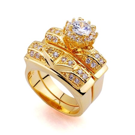 4.38ZIRCON SOLID 24K GILD GORGEOUS RING UNIQUE VERY GOOD QUALITY 100% SURETY SATISFACTION AAAAA