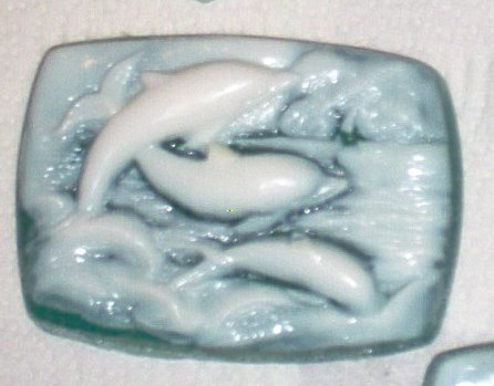 Handmade Cucumber Melon Glycerin Soap Flying Dolphins 4 ou Bath Bar MP by The Village Craftsmith