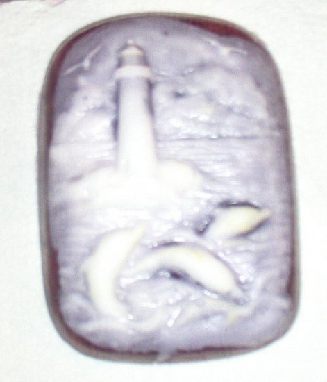 Handmade Lilac Glycerin MP Soap Lighthouse 4ou Bath Bar by The Village Craftsmith