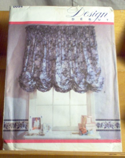 No Sew Window Treatments or Curtains Design Debut Sewing Pattern Unused
