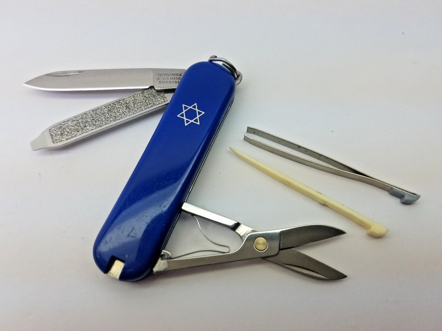 STAR OF DAVID BLUE VICTORINOX SWISS ARMY KNIFE CLASSIC SD