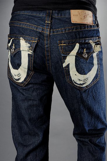 Men's 'Billy' Natural Painted Pocket Basic Denim - Body Rinse